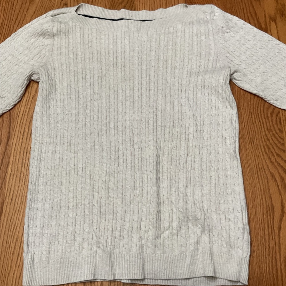 Tommy Hilfiger Cream Cable Knit Sweater